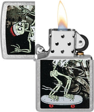 Load image into Gallery viewer, Zippo Lighter - Customized Message Skelet Skateboard - Street Chrome 48911