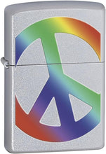 Load image into Gallery viewer, Zippo Lighter - Personalized Custom Message Engraved on Backside for Special Designs Windproof Lighter (Peace Rainbow 24475)