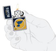 Load image into Gallery viewer, Zippo Lighter - Custom Engraved with Your Message for NHL St. Louis Blues 2024 Street Chrome Pocket Lighter 46206