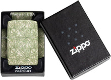 Load image into Gallery viewer, Zippo Cannabis Design 540 Glow in The Dark Pocket Lighter