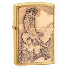 Load image into Gallery viewer, Zippo Lighter- Personalized Engrave Americana Eagle Prey Flag Patriotic #20854