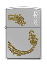 Load image into Gallery viewer, Zippo Lighter- Dragons Luxury Calligraphy High Polish Chrome Lighter #Z5260