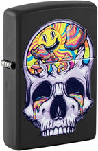Load image into Gallery viewer, Zippo Lighter - Personalized Message Engraved on Backside for Fire Fighter Windproof Lighter (Skull with Mushrooms 48737)