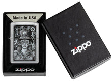 Load image into Gallery viewer, Zippo Lighter - Personalized Custom Message Engraved on Backside for Special Designs Windproof Lighter (Steampunk Girl 48387)