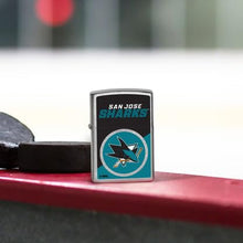 Load image into Gallery viewer, Zippo Lighter - Custom Engraved with Your Message for NHL San Jose Sharks 2024 Street Chrome Pocket Lighter 46204