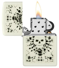 Load image into Gallery viewer, Zippo Lighter - Custom Engraved with Your Message for Glowing Skull Design Glow in The Dark Pocket Lighter 46289