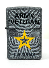 Load image into Gallery viewer, Zippo Personalized Message Engraved on Backside Customized U.S. Army Windproof Lighter (Iron Stone #Z5073)