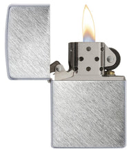 Load image into Gallery viewer, Zippo Lighter - Personalized Custom Message Engrave Chrome Windproof Lighter Brushed Herringbone Sweep 24648