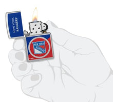 Load image into Gallery viewer, Zippo Lighter - Custom Engraved with Your Message for NHL New York Rangers 2024 Street Chrome Pocket Lighter 46200