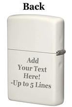 Load image into Gallery viewer, Zippo Lighter - Personalized Message Engraved on Backside Glow in The Dark (Victoria #49836)