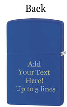 Load image into Gallery viewer, Zippo - Customized Message on on Classic with Zippo Logo Windproof (Blue)