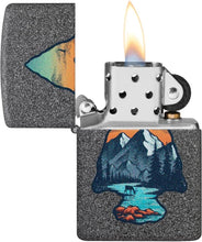 Load image into Gallery viewer, Zippo - Customized Message on Arrowhead and Mountain Scene - Iron Stone 46007