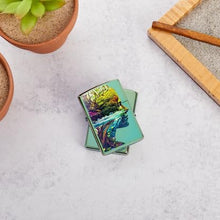 Load image into Gallery viewer, Zippo Lighter - Custom Engraved with Your Message for One with Nature Design High Polish Green Pocket Lighter 46233
