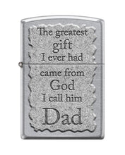 Load image into Gallery viewer, Zippo Lighter- Personalized Message Dad Street Chrome Windproof Lighter #Z5392