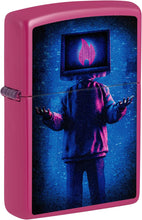 Load image into Gallery viewer, Zippo Flame TV Man Design Frequency Pocket Lighter