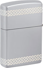 Load image into Gallery viewer, Zippo Laser 360° Clover Design High Polish Chrome Pocklet Lighter