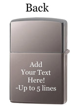 Load image into Gallery viewer, Zippo Lighter - Personalized Custom Message Engraved on Back for Skull Mountain Design Windproof Zippo Lighter #49141