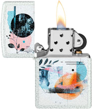 Load image into Gallery viewer, Zippo Lighter - Customized Message on Abstract Collage Glacier Pocket 46582