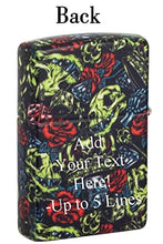 Load image into Gallery viewer, Zippo Lighter - Personalized Customize Message Engrave on Backside for Skull Crown Design #49696