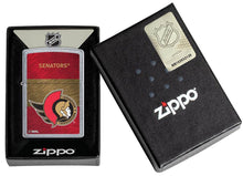 Load image into Gallery viewer, Zippo Lighter - Personalized Customize Message Engrave on Backside for Ottawa Senators NHL Team 48048
