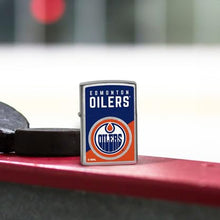 Load image into Gallery viewer, Zippo Lighter - Custom Engraved with Your Message for NHL Edmonton Oilers 2024 Street Chrome Pocket Lighter 46192