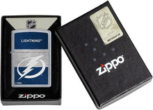 Load image into Gallery viewer, Zippo 2021 NHL Tampa Bay Lightning Street Chrome Pocket Lighter