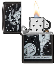 Load image into Gallery viewer, Zippo Lighter - Personalized Customize Message Engrave on Backside for Zippo Brand Design Logo Lighter (Windy Girl 48456)