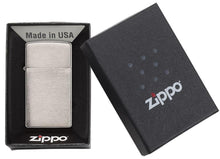 Load image into Gallery viewer, Zippo Lighter - Personalized Customize Message Engrave on Slim Size Windproof Lighter (Brushed Chrome #1600)
