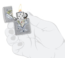 Load image into Gallery viewer, Zippo Lighter - Personalized Custom Message Engraved on Backside for Special Designs Windproof Lighter (Sailor Girl Tattoo 49789)