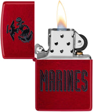 Load image into Gallery viewer, Zippo Lighter - Customize Message on U.S. Marine Corps Candy Apple Pocket 46418