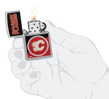 Load image into Gallery viewer, Zippo Lighter - Custom Engraved with Your Message for NHL Calgary Flames 2024 Street Chrome Pocket Lighter 46184