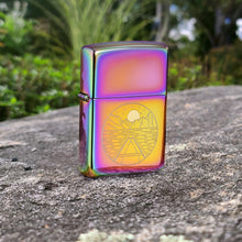 Load image into Gallery viewer, Zippo Lighter - Customized Message Moon Canoe Multi Color Pocket Lighter 46698