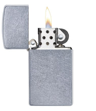 Load image into Gallery viewer, Zippo Lighter - Personalized Customize Message Engrave on Slim Size Windproof Lighter (Street Chrome #1607)