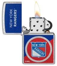 Load image into Gallery viewer, Zippo Lighter - Custom Engraved with Your Message for NHL New York Rangers 2024 Street Chrome Pocket Lighter 46200