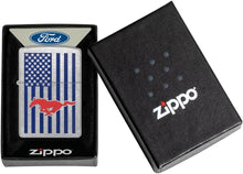 Load image into Gallery viewer, Zippo Lighter - Personalized Customize Message Engrave on Backside for Ford Design Zippo Lighter (Ford Mustang Flag 48754)