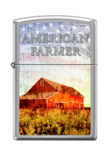 Load image into Gallery viewer, Zippo Lighter- American Farmer USA Flag Brushed Chrome Windproof Lighter #Z5193