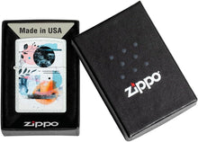Load image into Gallery viewer, Zippo Lighter - Customized Message on Abstract Collage Glacier Pocket 46582