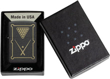 Load image into Gallery viewer, Zippo Lighter - Customized Message on Billiards Table - Black Crackle 48672