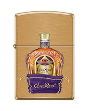 Load image into Gallery viewer, Zippo Lighter -for Crown Royal Purple Bag Bottle Brushed Brass Windproof Lighter #Z5349