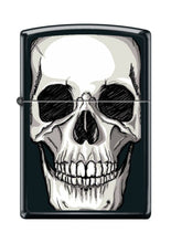 Load image into Gallery viewer, Zippo Lighter- Personalized Message for Skull Illustration Black Matte #Z5187