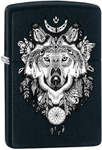 Load image into Gallery viewer, Zippo Lighter- Personalized Engrave Wolf WolvesZippo Lighter Black Aztec Z5315