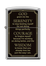Load image into Gallery viewer, Zippo Lighter- Personalized Engrave Cross Prayer Design Serenity Prayer #Z5152