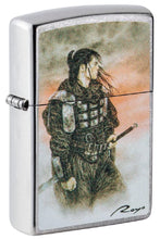 Load image into Gallery viewer, Zippo Lighter - Personalized Message Engraved Backside on Viking Design Windproof Lighter (Warrior Samurai 49767)