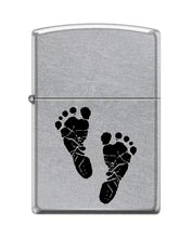 Load image into Gallery viewer, Zippo Lighter - Personalized Custom Message Engraved on Backside for Special Designs Windproof Lighter (Baby Feet Z5366)