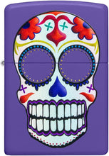 Load image into Gallery viewer, Zippo Suger Skull Design Purple Matte Pocket Lighter
