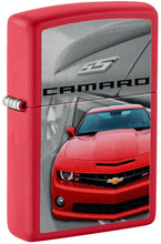Load image into Gallery viewer, Zippo Lighter - Custom Engraved with Your Message for Chevrolet Camaro Design Red Matte Pocket Lighter 46304