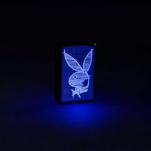 Load image into Gallery viewer, Zippo Lighter - Custom Engraved with Your Message for Black Light Rabbit Design Black Matte Pocket Lighter 46272