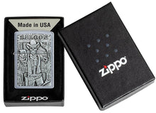 Load image into Gallery viewer, Zippo Lighter - Personalized Customize Message Engrave on Backside for Saloon Skull Emblem Design #49298