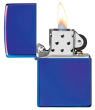 Load image into Gallery viewer, Zippo Lighter - Personalized Message Engraved on Backside Colored Windproof Lighter High Polish Indigo 29899