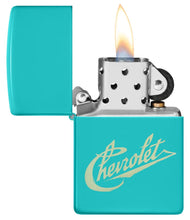 Load image into Gallery viewer, Zippo Lighter- Personalized Engrave for Chevy Chevrolet Flat Turquoise #48399